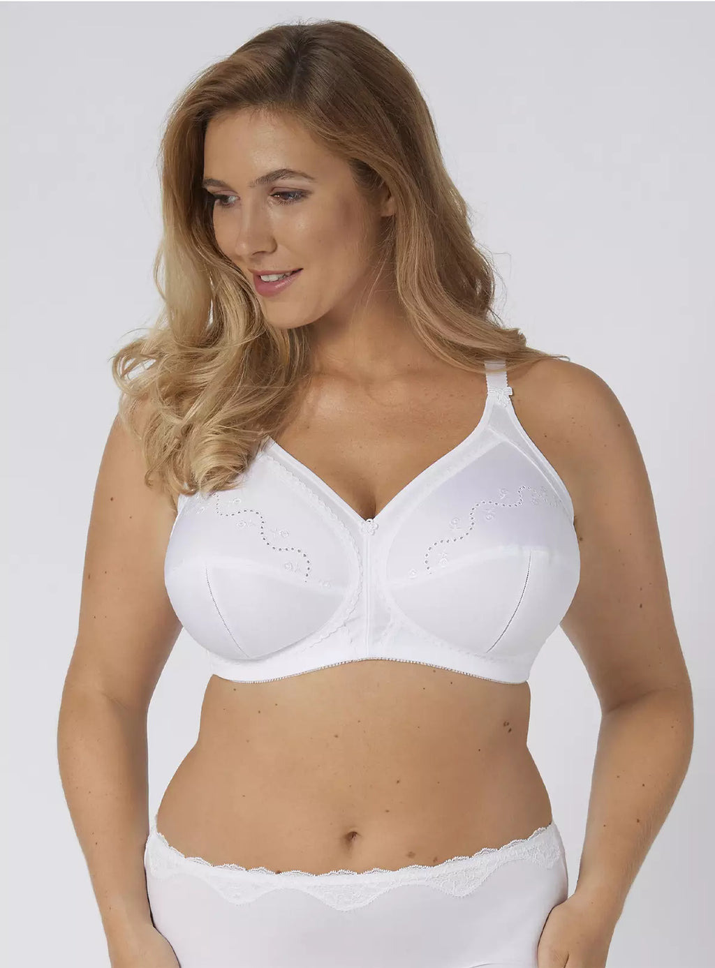  TRIUMPH White Doreen + Cotton Bra 38B