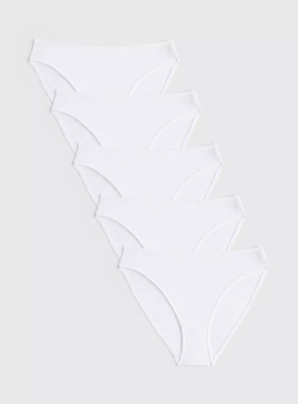  White High Leg Knickers 5 Pack 20