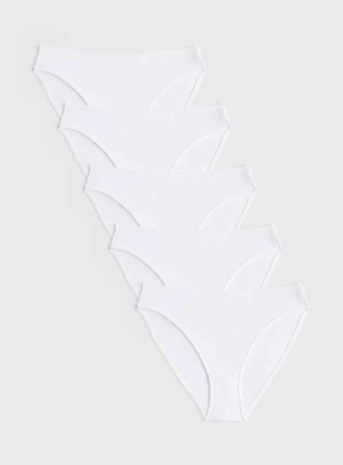  White High Leg Knickers 5 Pack 20