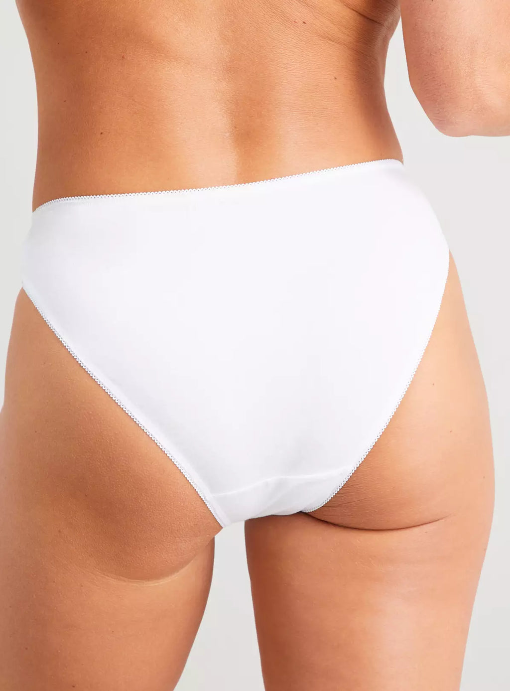  White High Leg Knickers 5 Pack 20