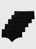  Black Midi Knickers 5 Pack - 12