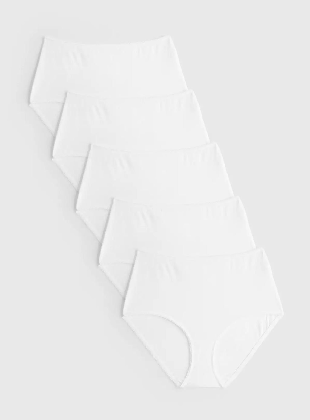  White Full Knickers 5 Pack 8