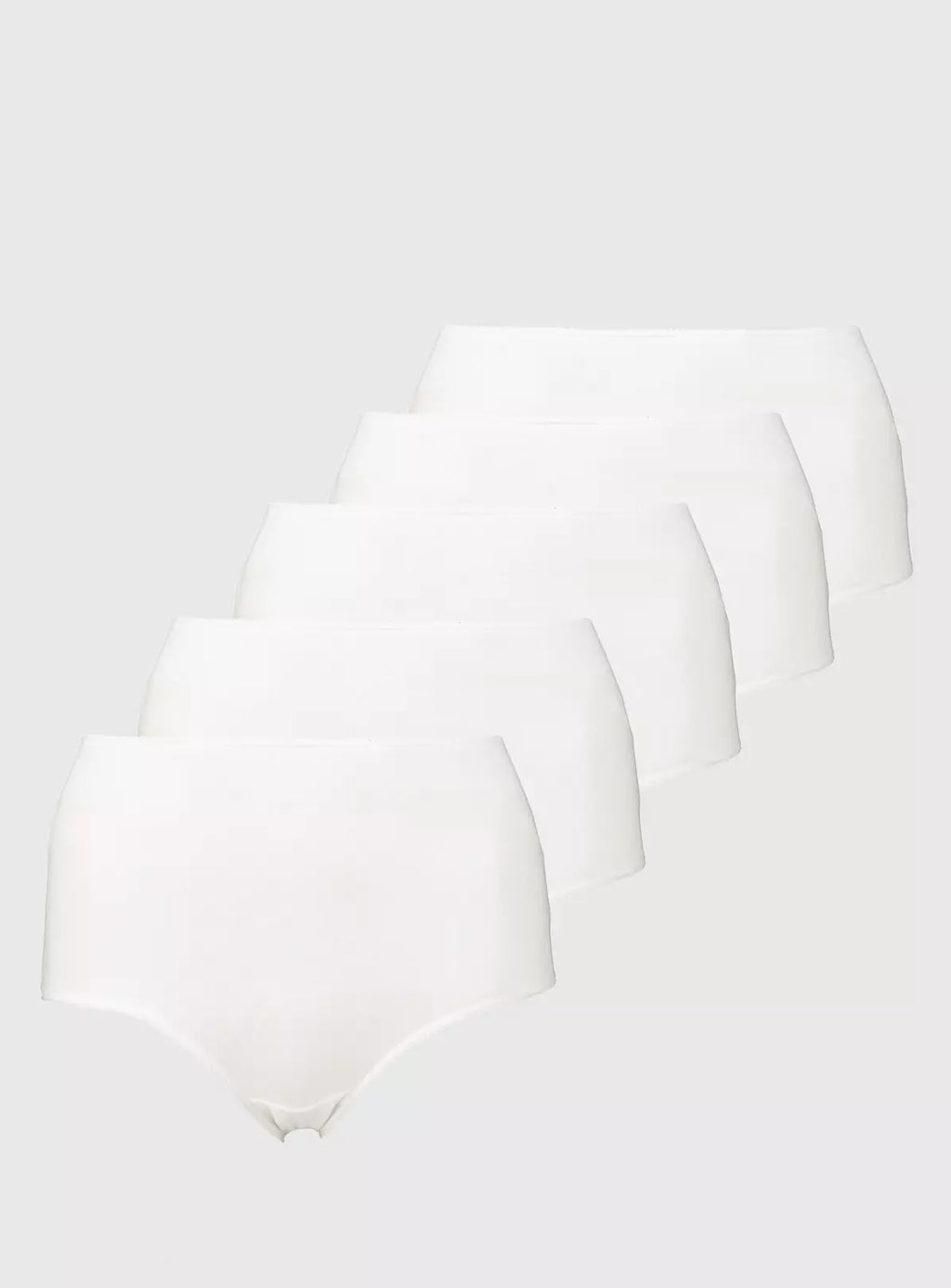 White Full Knickers 5 Pack 16