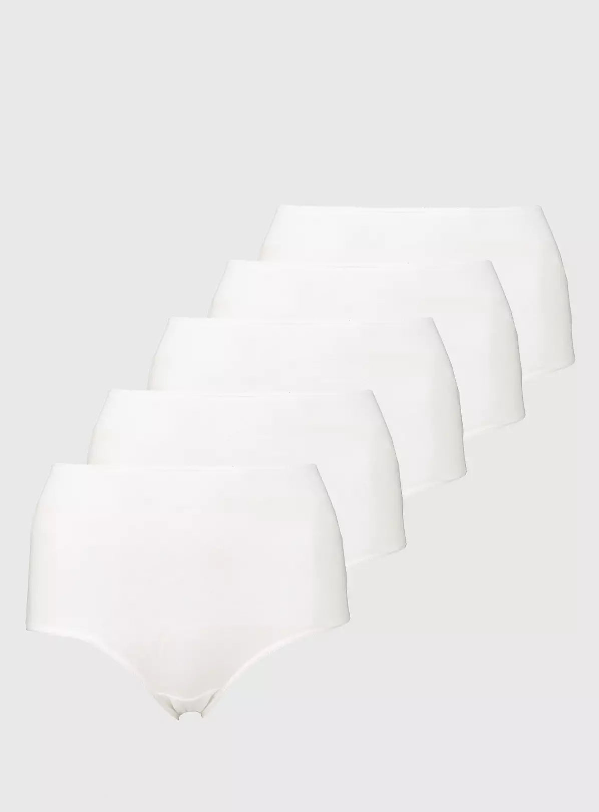 White Full Knickers 5 Pack 16