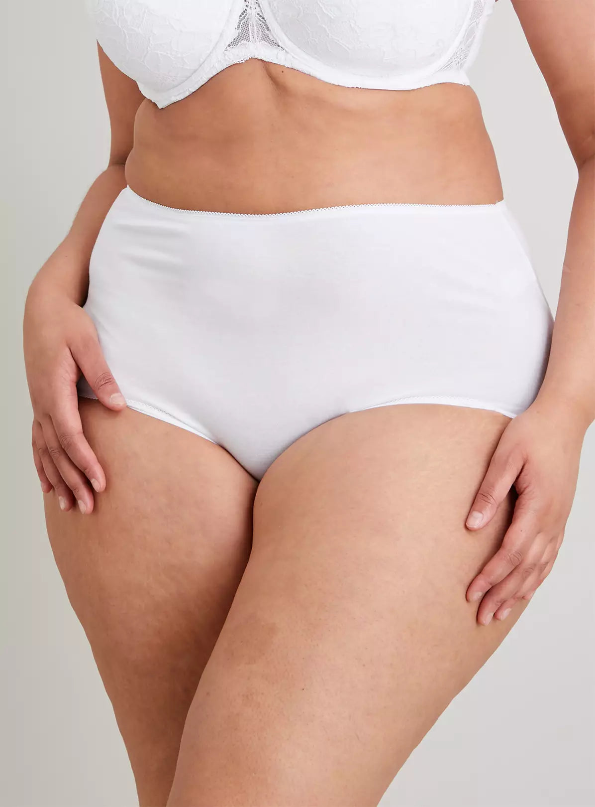  White Full Knickers 5 Pack 16