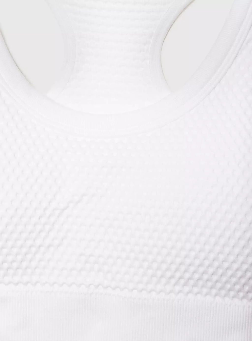  White Waffle Seamless Stretch Crop Top XL