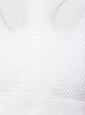  White Waffle Seamless Stretch Crop Top XL