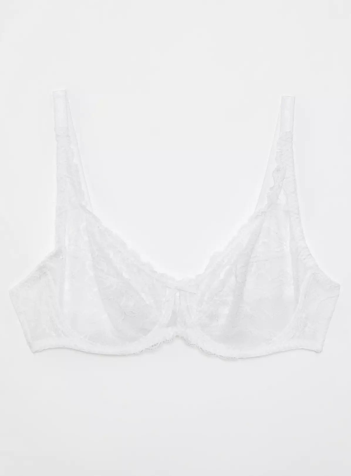  White Recycled Lace Full Cup Comfort Bra - 34DD
