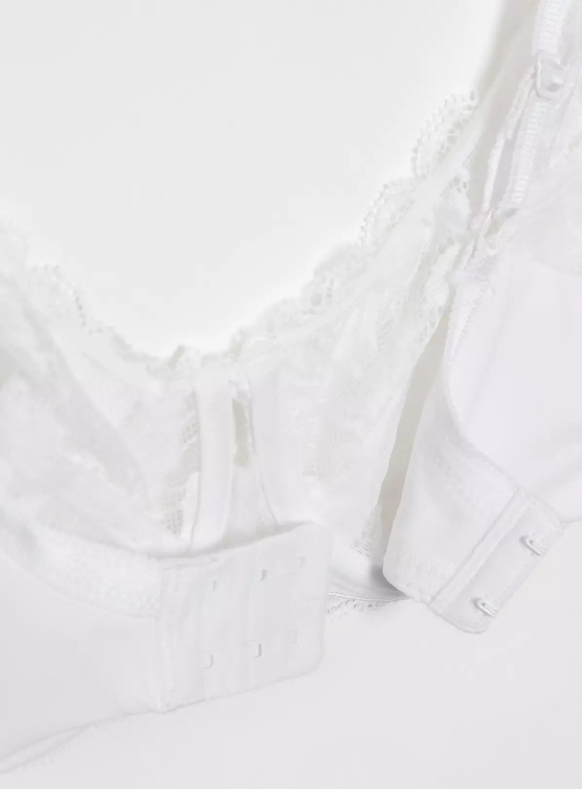  White Recycled Lace Full Cup Comfort Bra - 34DD