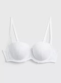  A-E White Recycled Lace Balcony Bra 34E