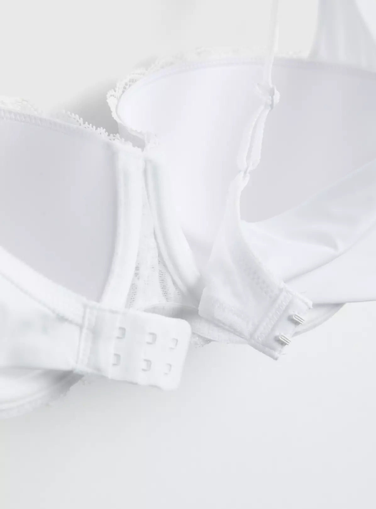  A-E White Recycled Lace Balcony Bra 34E