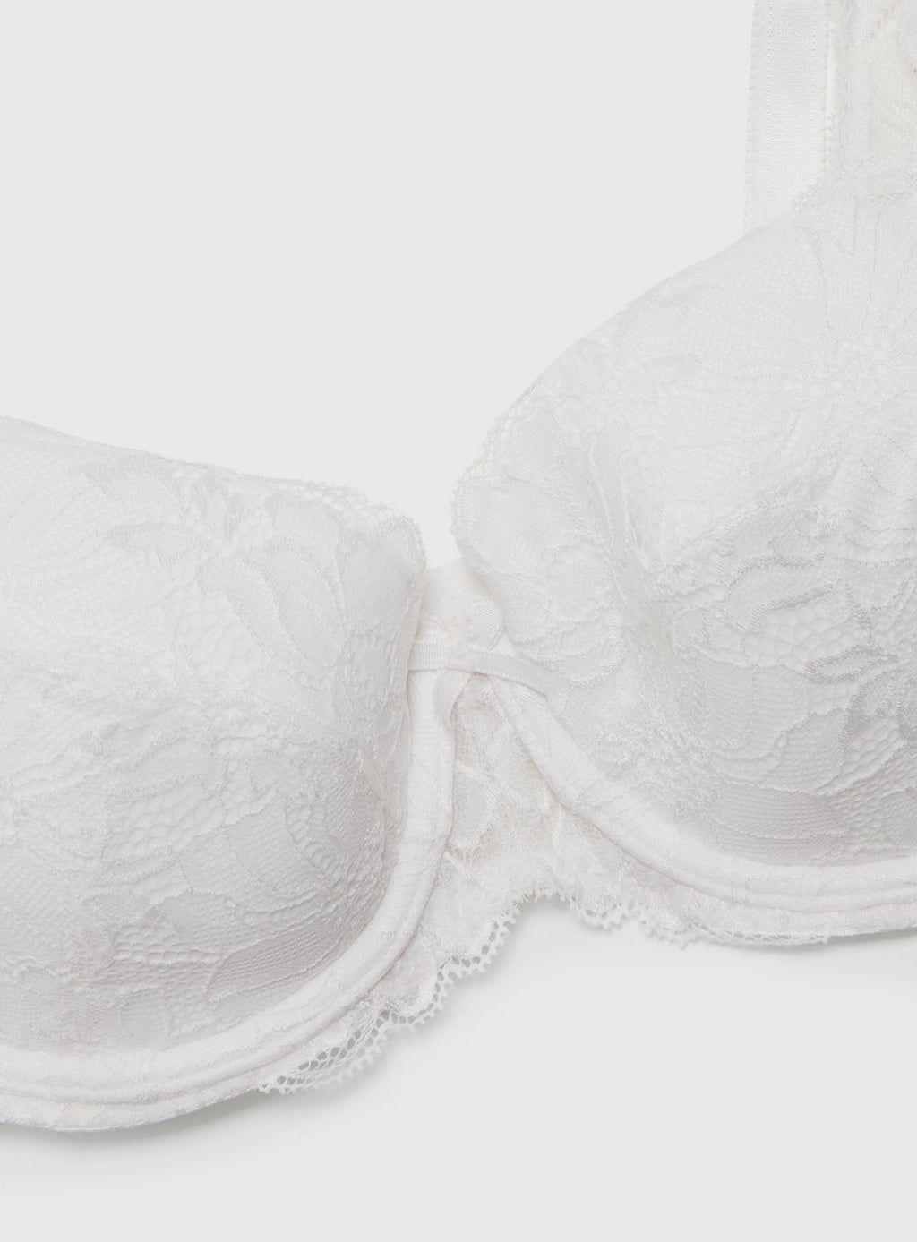 A-E White Lace Full Cup Comfort Bra 38E