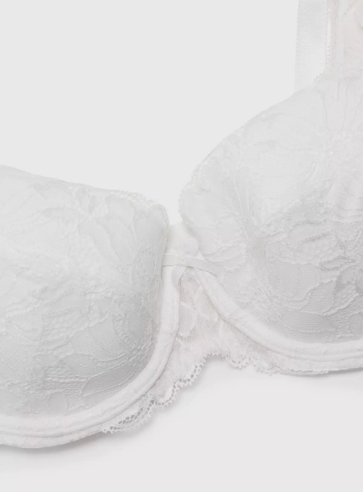  A-E White Recycled Lace Full Cup Comfort Bra 36A