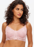  A-GG Pink Floral Lace Post Surgery Front Fastening Bra 40F