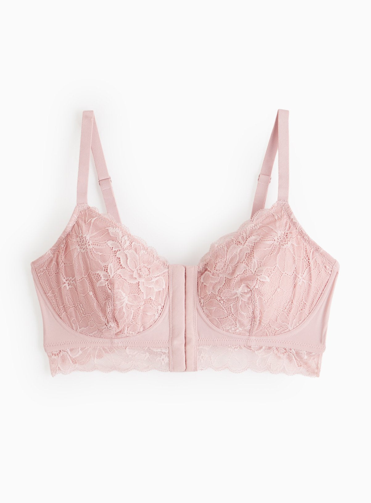 A-GG Pink Floral Lace Post Surgery Front Fastening Bra 40F