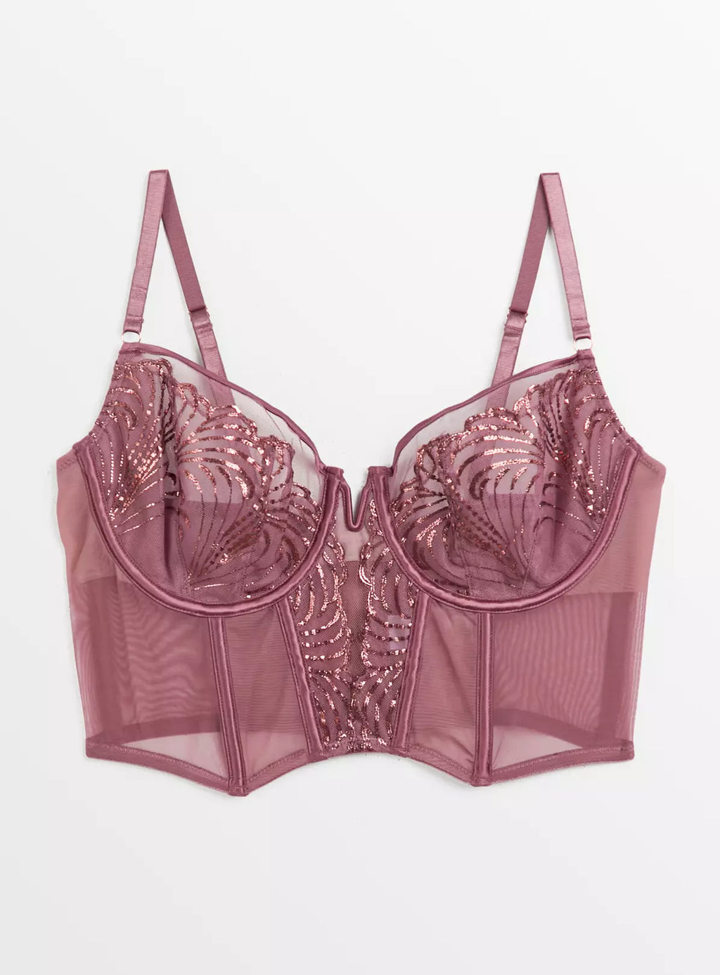  Boudoir Collection Mauve Embroidery Corset32A