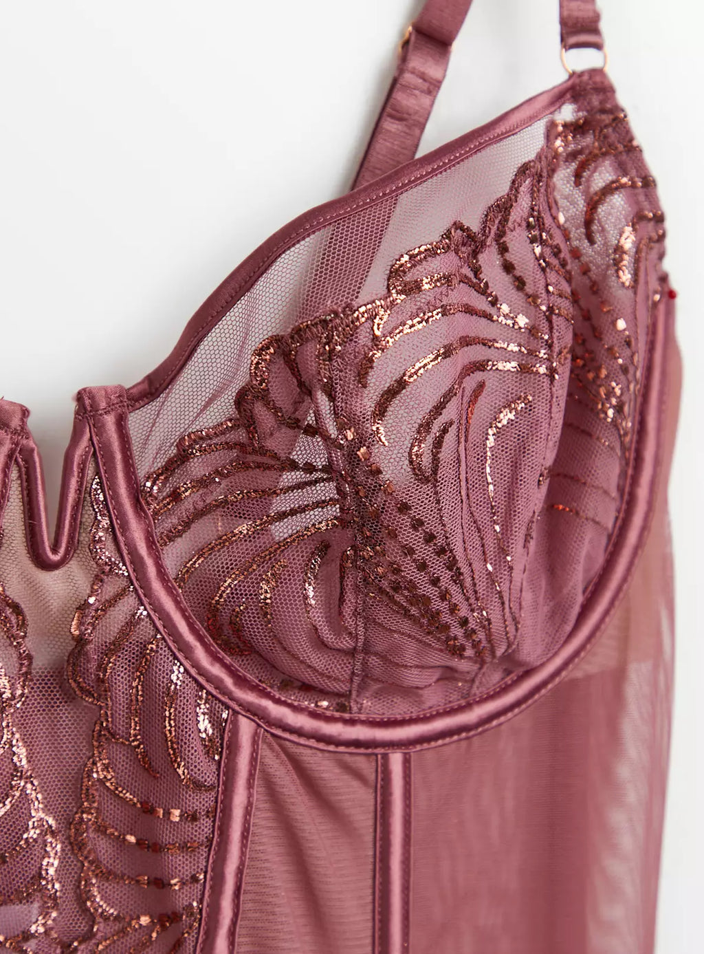  Boudoir Collection Mauve Embroidery Corset32A