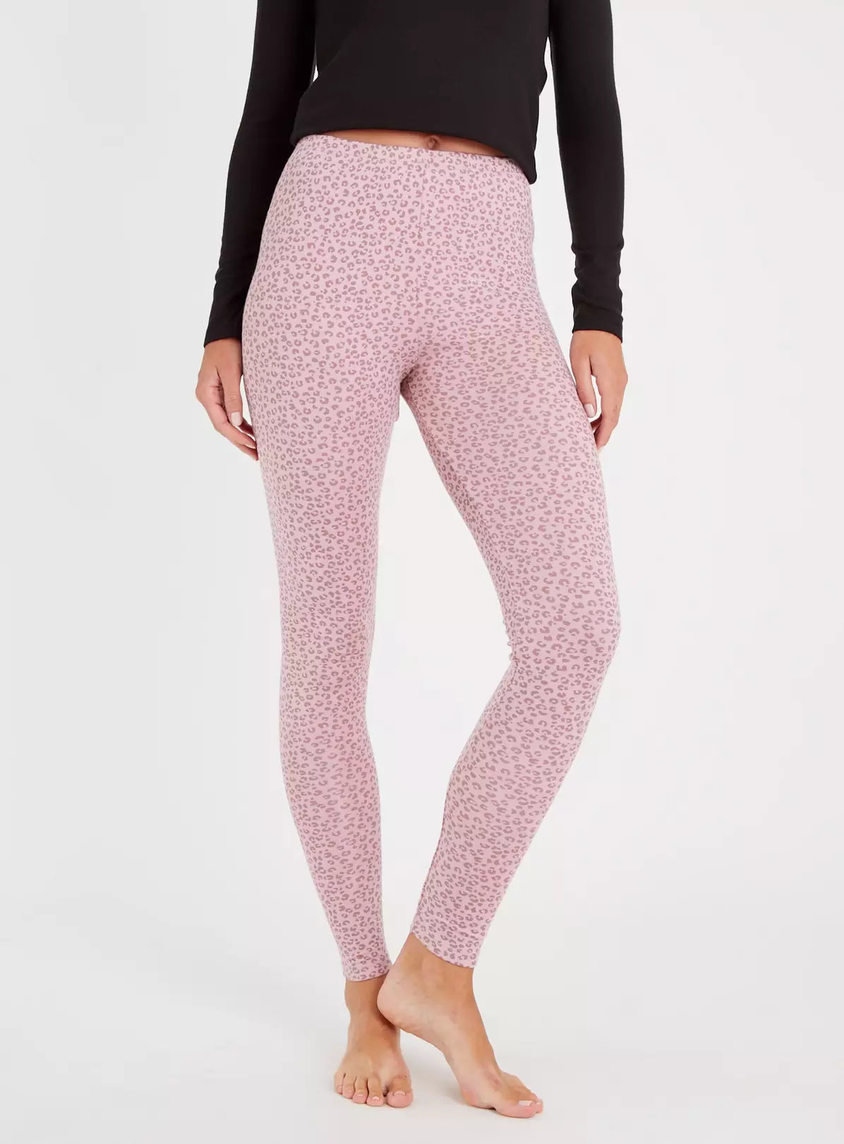  Heat Active Pink Leopard Maximum Warmth Thermal Leggings 18