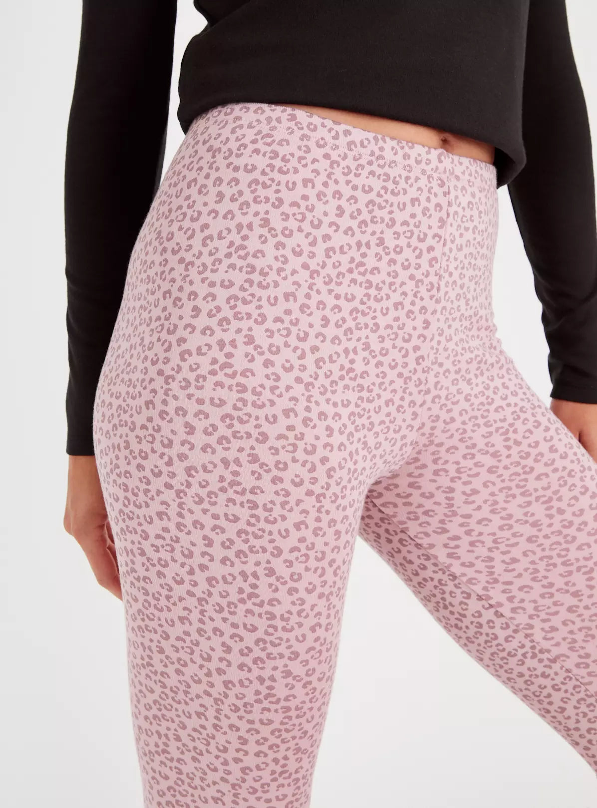 Heat Active Pink Leopard Maximum Warmth Thermal Leggings 18