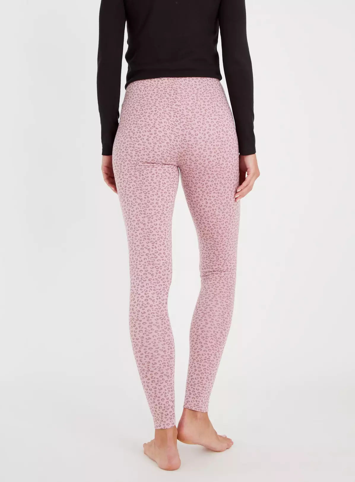  Heat Active Pink Leopard Maximum Warmth Thermal Leggings 18
