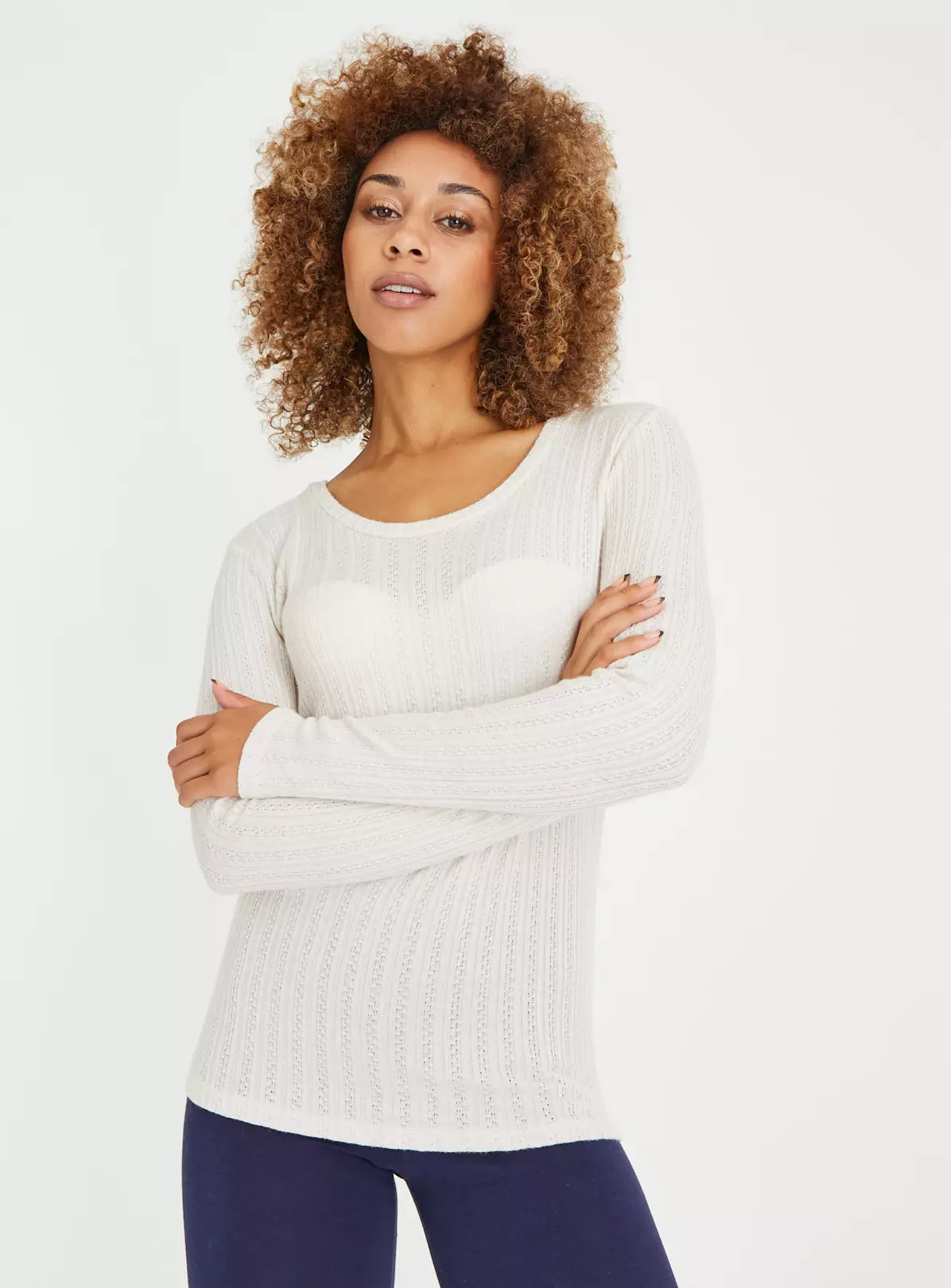  Oatmeal Thermal Medium Warmth Long Sleeve Top 20