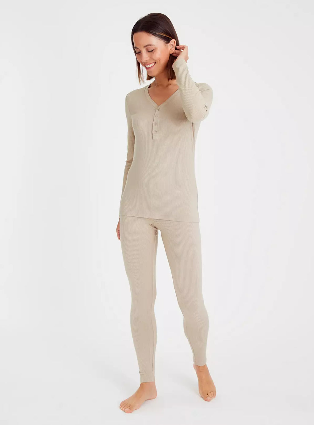  Oatmeal Heat Active Thermal Leggings 18