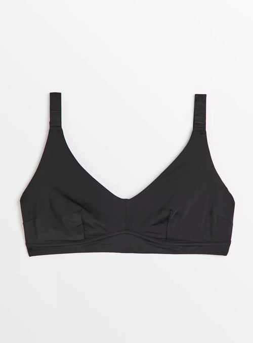  Black Double Layer Non-Wire Lounge Bra 38DD