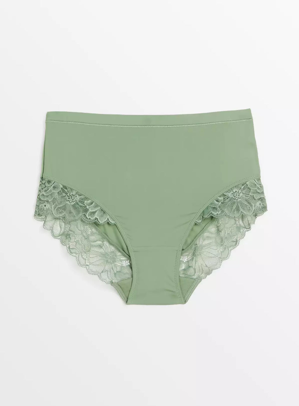  Khaki Floral Lace Full Knickers 18