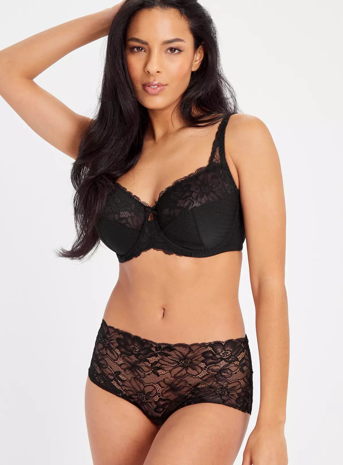  Black Floral Lace Shorts Knickers 20