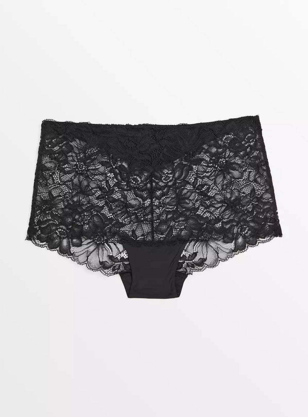  Black Floral Lace Shorts Knickers 20