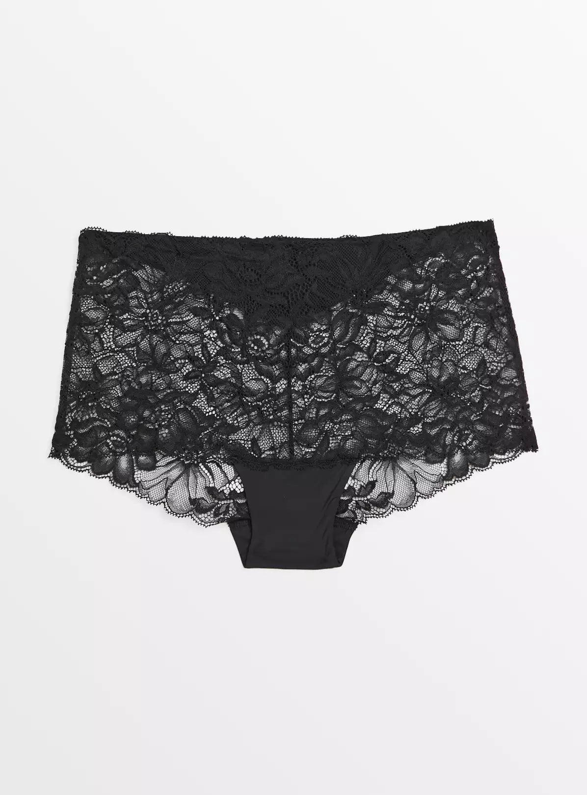  Black Floral Lace Shorts Knickers 20