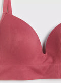  Rose Pink Seamless Plunge BraXXL