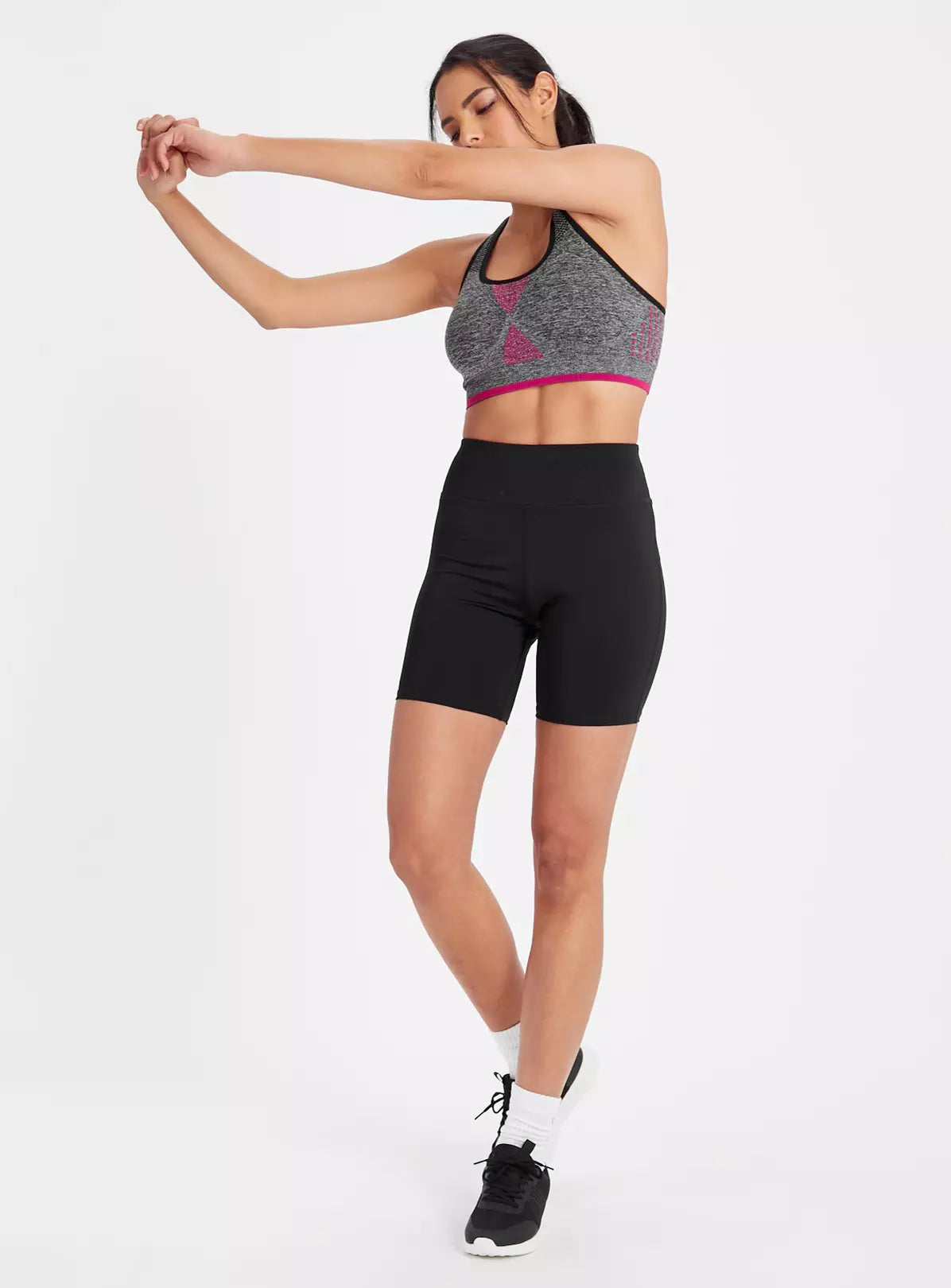  Active Grey Marl Medium Support Sports Bra XL