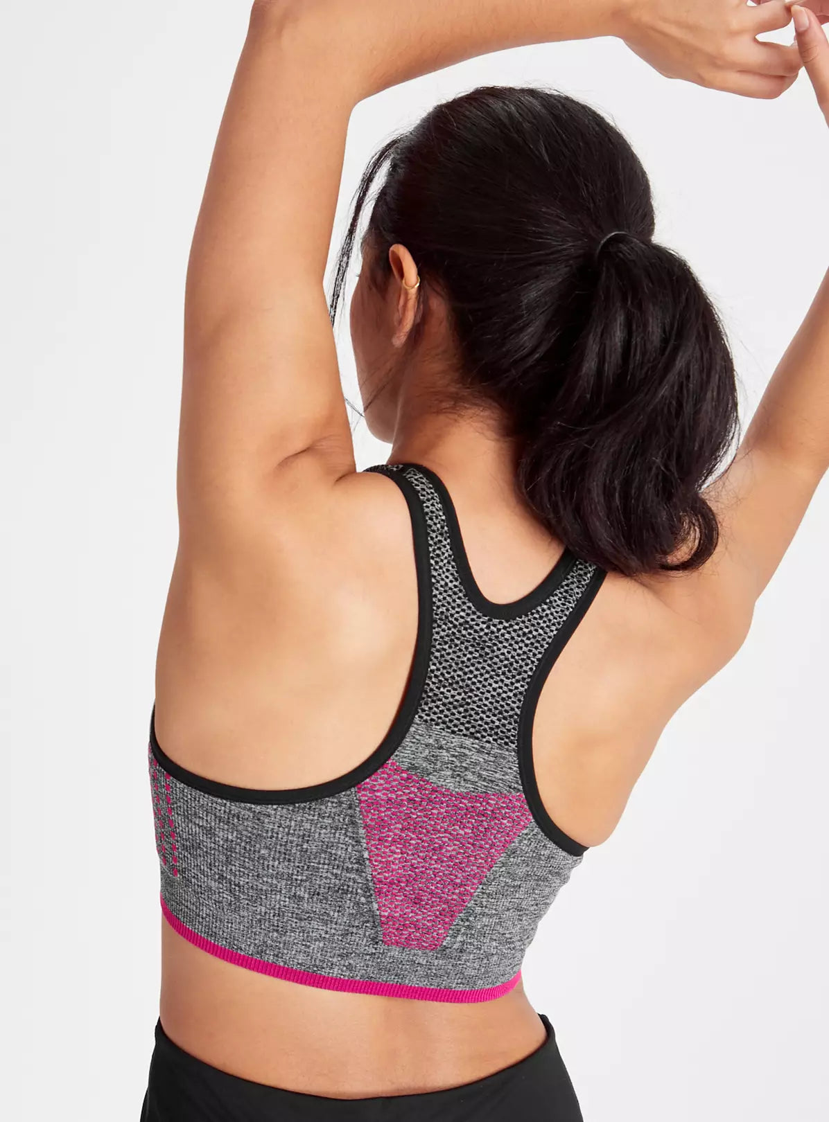  Active Grey Marl Medium Support Sports Bra XL