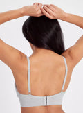  Grey Marl Seamless Plunge Bra XL
