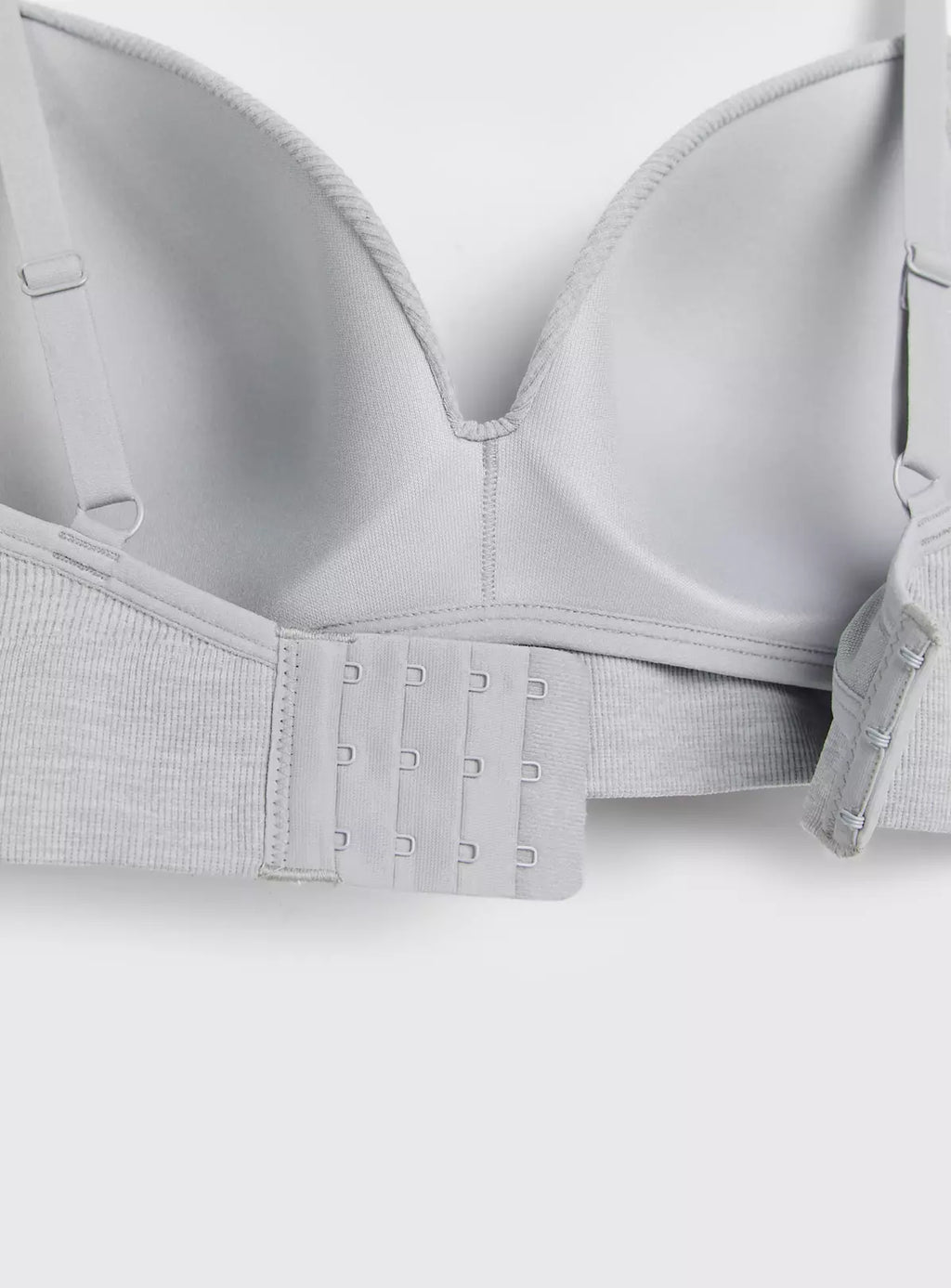  Grey Marl Seamless Plunge Bra XL