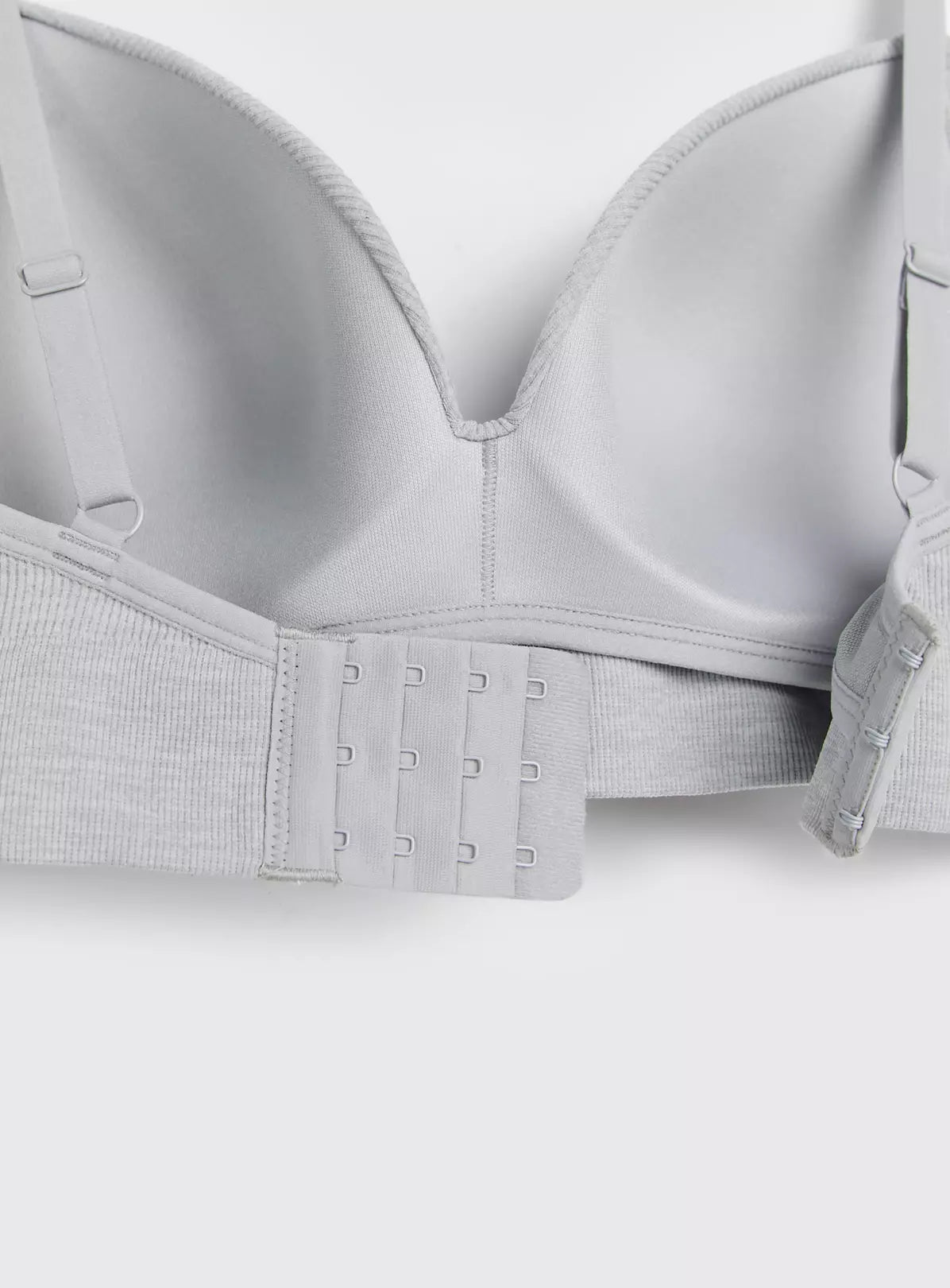  Grey Marl Seamless Plunge Bra XL