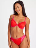  Red Valentines Animal Lace Underwired Bra 32DD