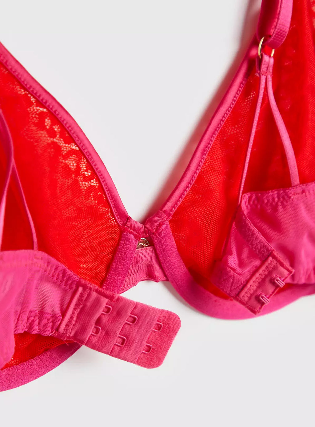  Red Valentines Animal Lace Underwired Bra 32DD