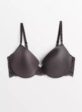  Dark Grey Shine Lace Back Padded Bra 38DD