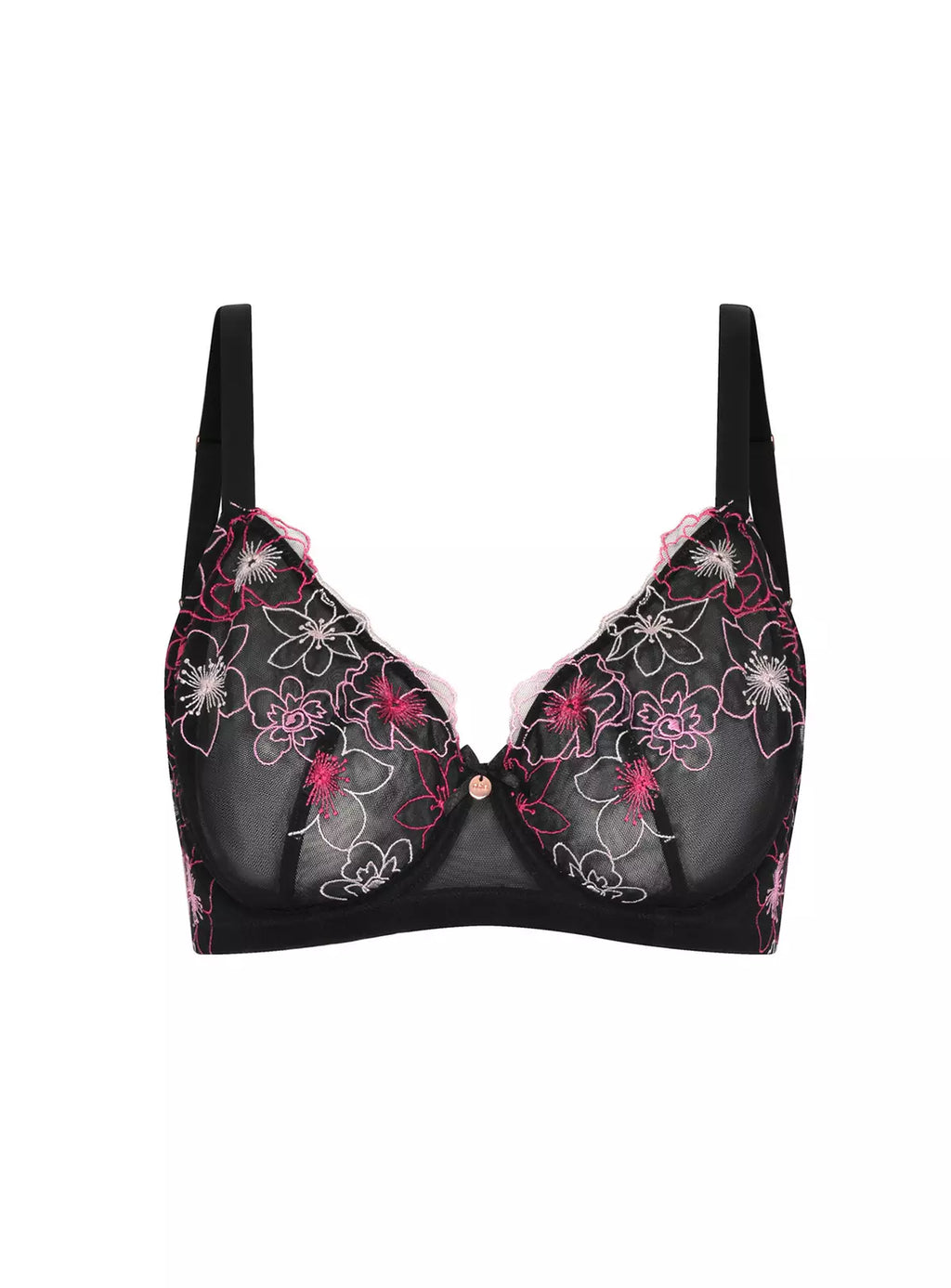  OOLA LINGERIE Embroidery Balcony Bra46FF