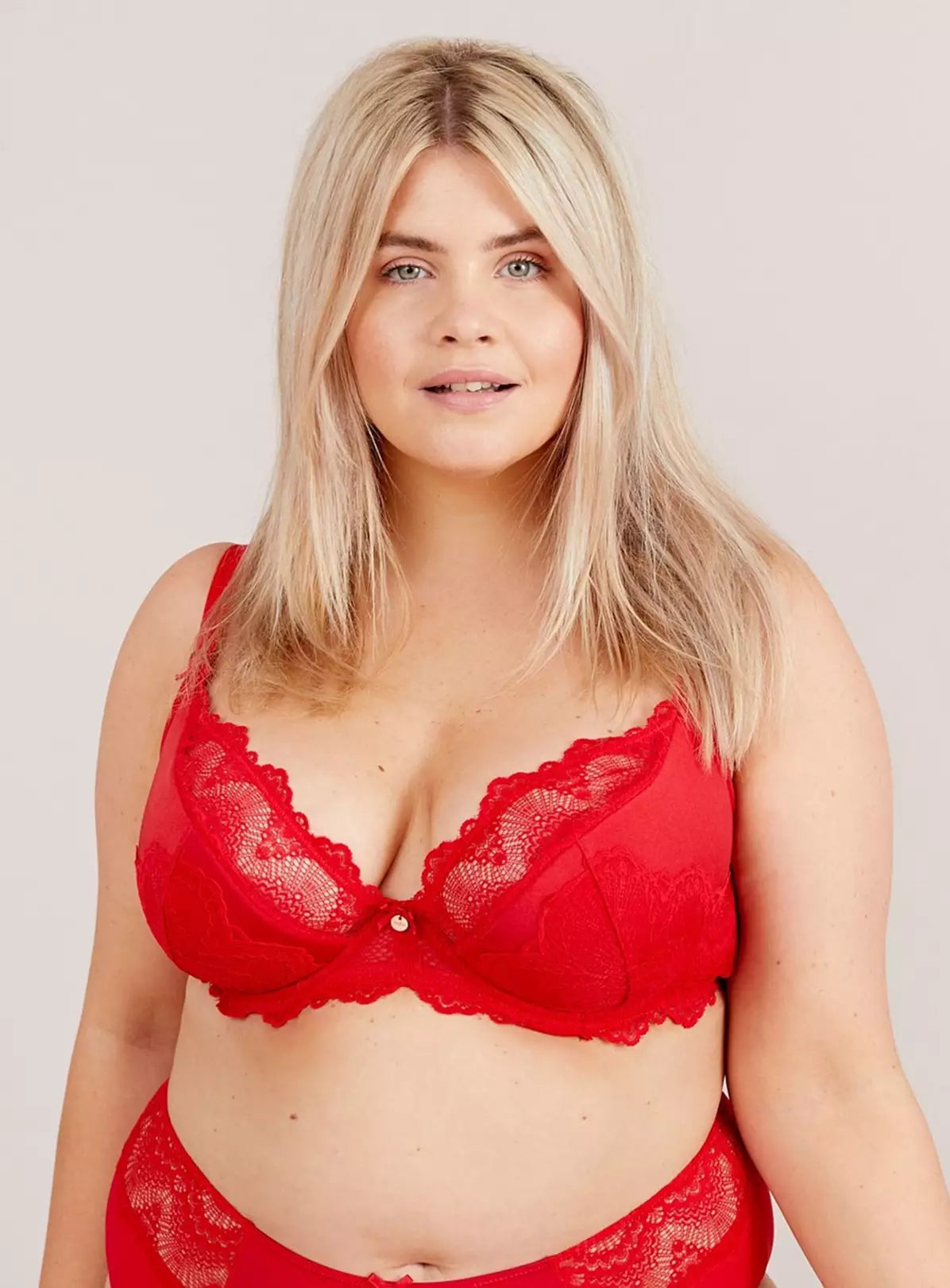  OOLA LINGERIE Fan Lace Half Pad Bra 40E
