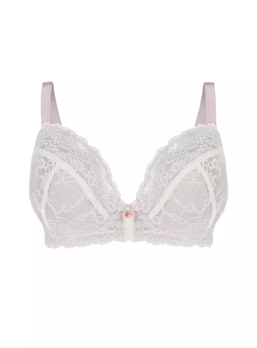  OOLA LINGERIE Tonal Lace Padded Plunge Bra 38F