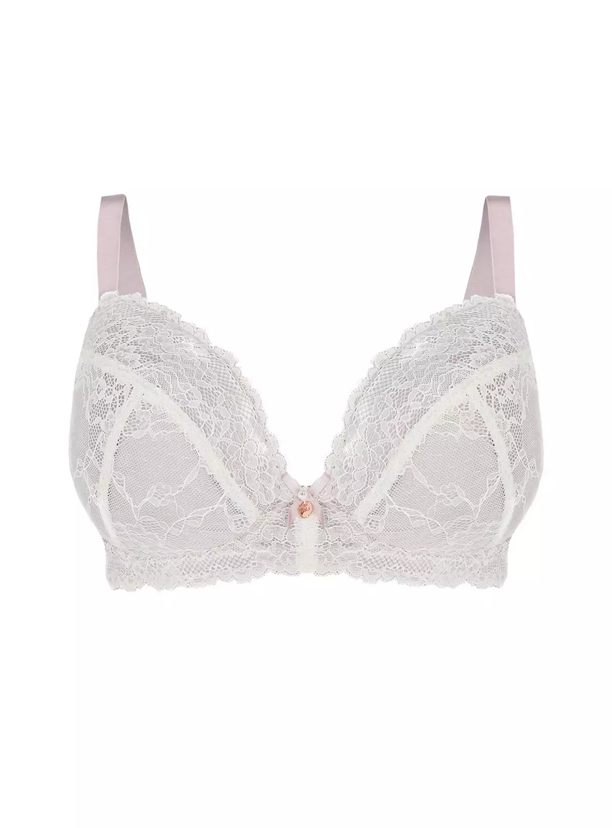  OOLA LINGERIE Tonal Lace Padded Plunge Bra 38F