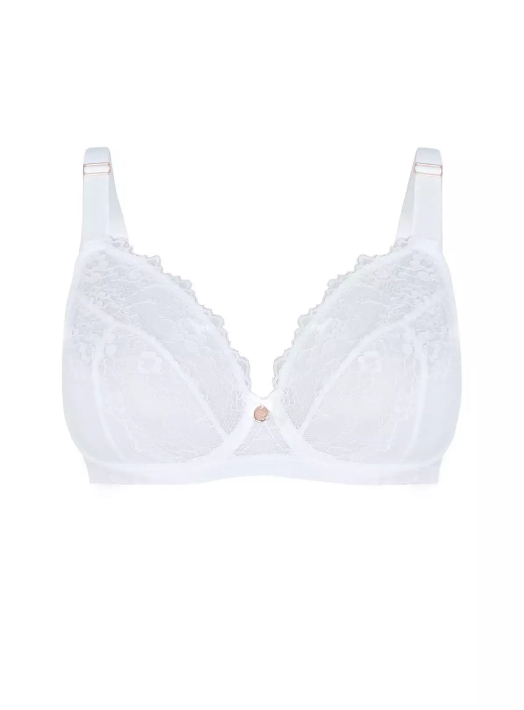  OOLA LINGERIE Lace & Logo Unpadded Underwired Bra 46DD
