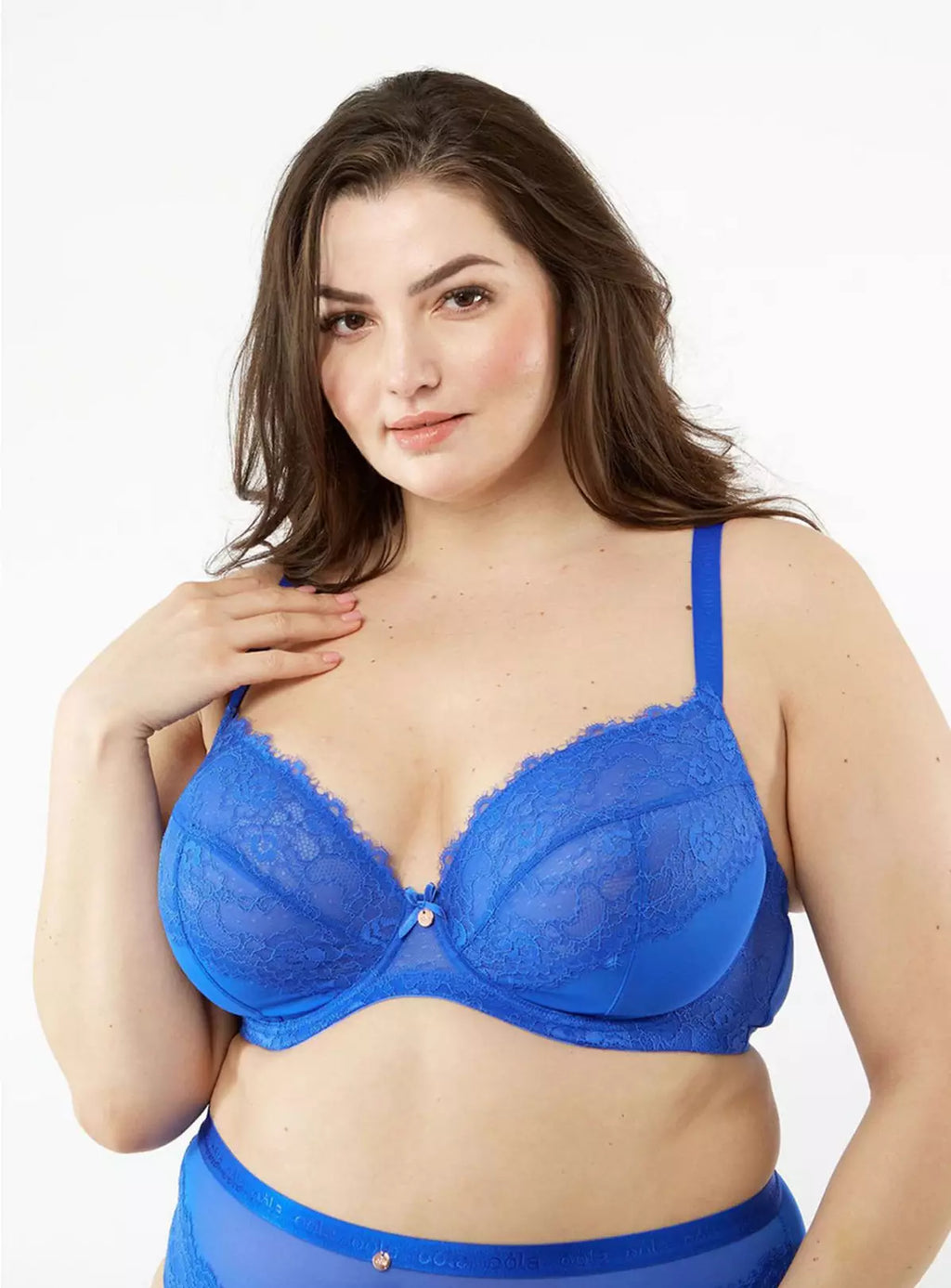  OOLA LINGERIE Lace & Logo Non Padded Underwired Bra 40G