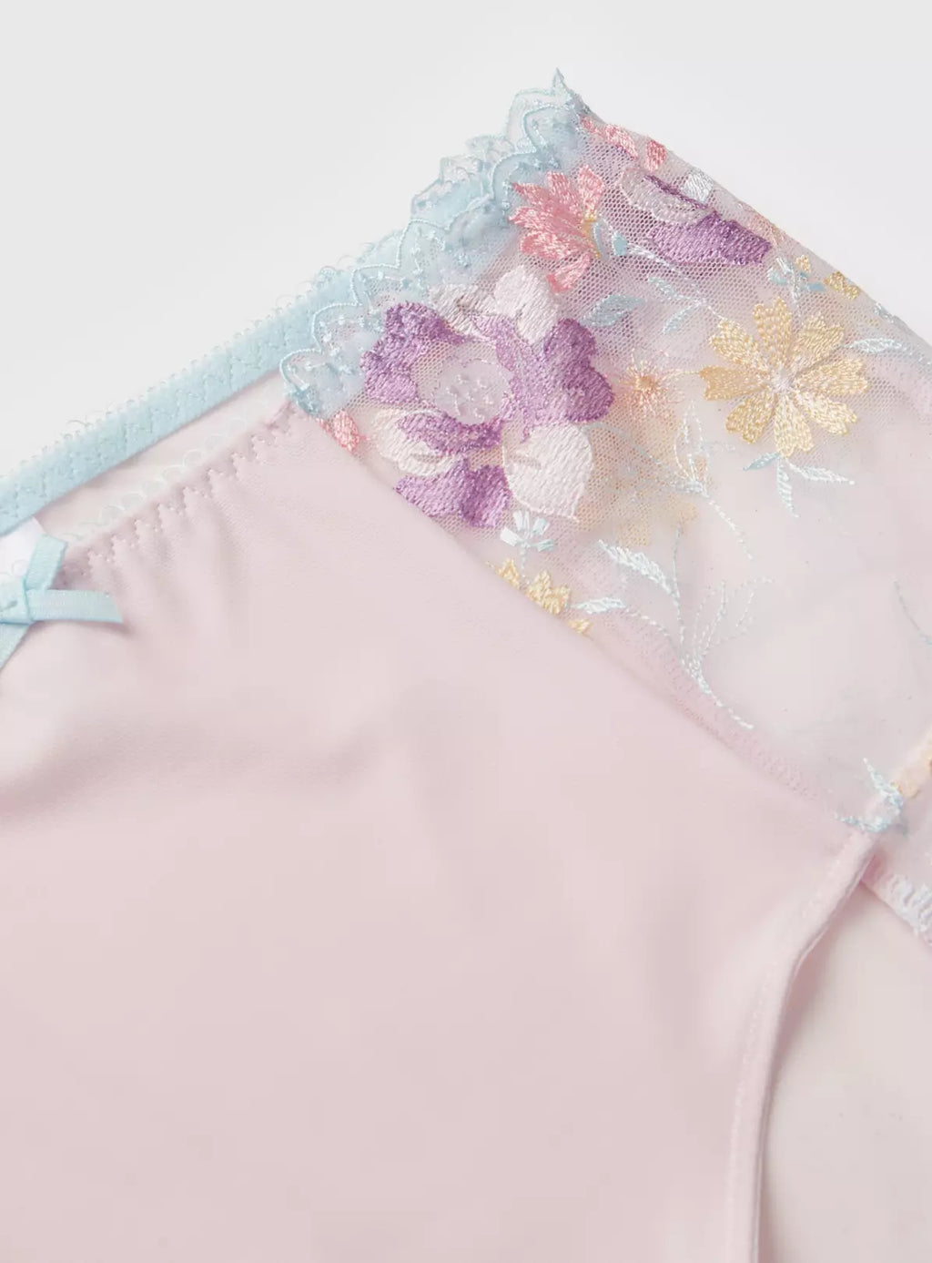  Pink Floral Pastel Lace Full Knickers 24