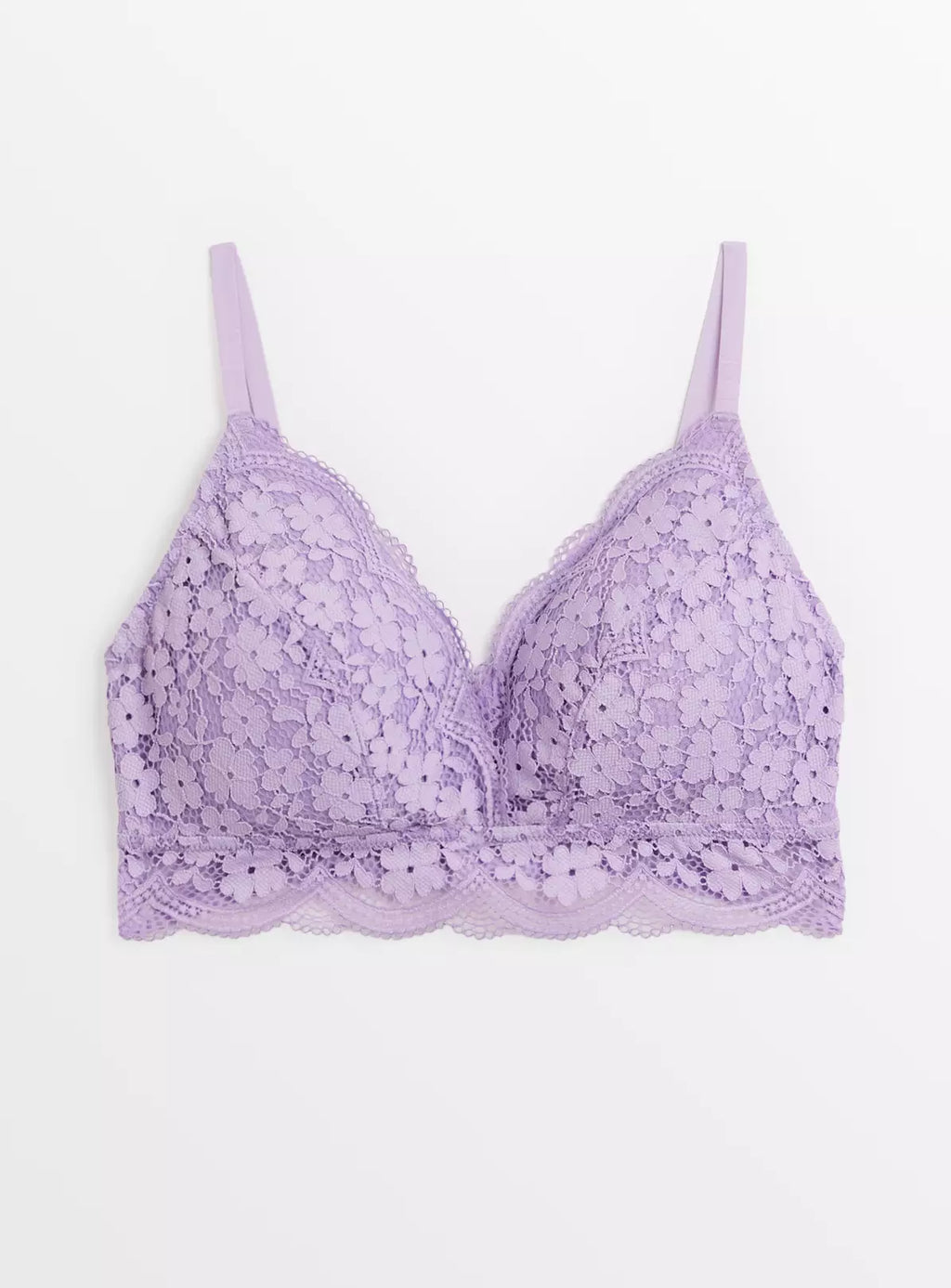  Lilac Floral Lace Padded Bralette10