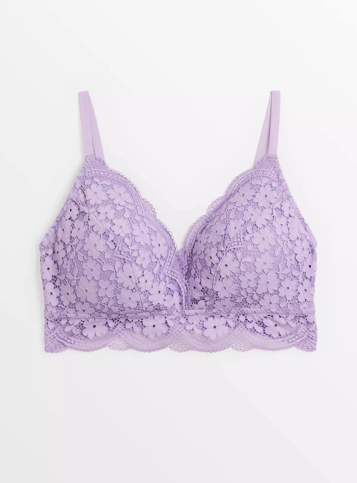  Lilac Floral Lace Padded Bralette10