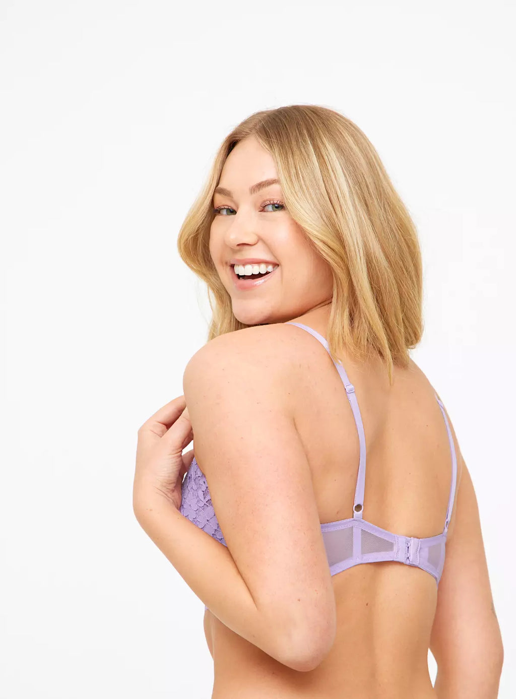  Lilac Floral Lace Padded Bralette10